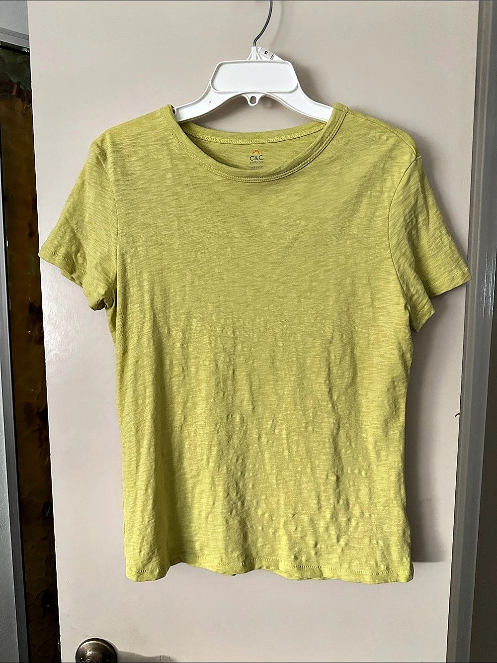 C&C California Cotton Short Sleeve Tee in Yellow Size Medium